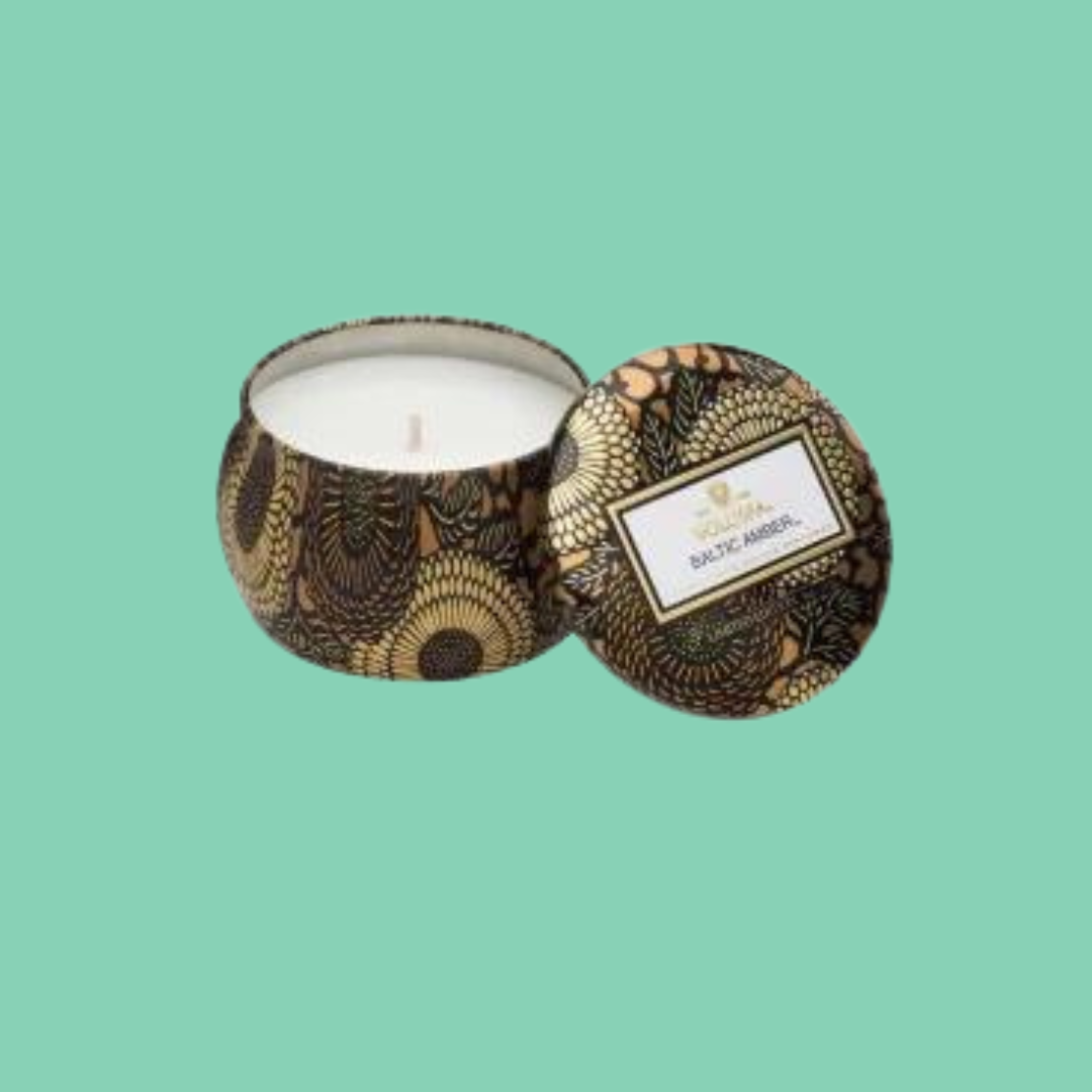 נר פח 1 פתיל - BALTIC AMBER