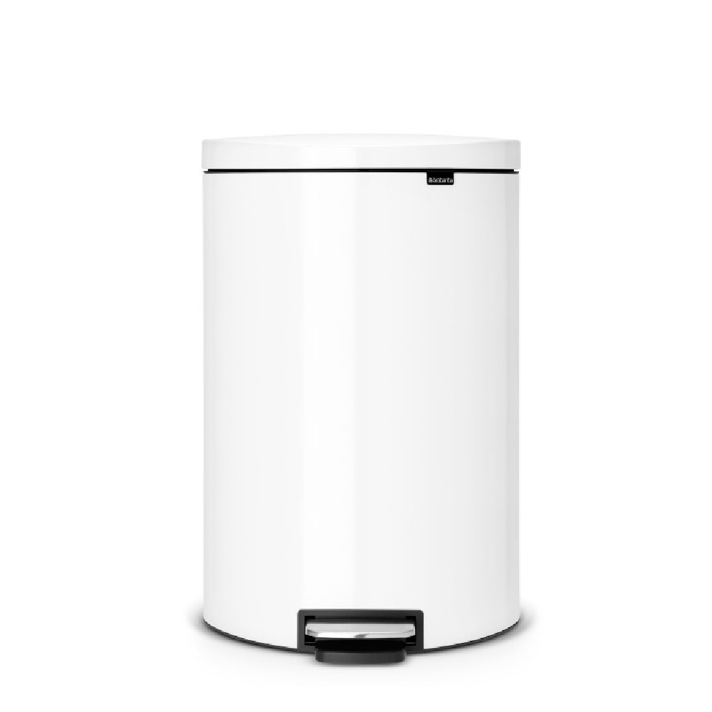 פח פדל אובלי - גב שטוח, 40 ליטר - לבן Brabantia – תמונה 4