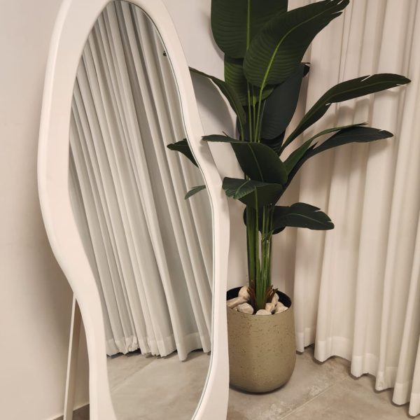 מראה אמורפית עץ לבן